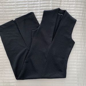 Zara Black Textured Body Con Dress Size Small